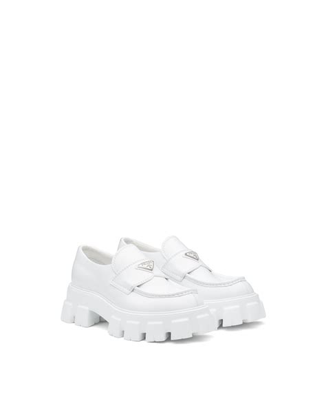 prada loafer white|platform loafers prada.